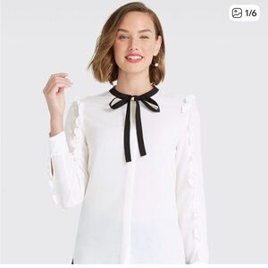 Draper James Ruffle Long Sleeve Top